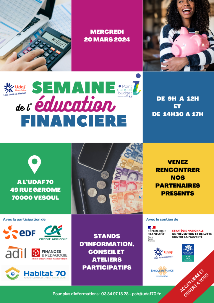 Semaine de l'éducation financière Udaf Haute-Saône 70